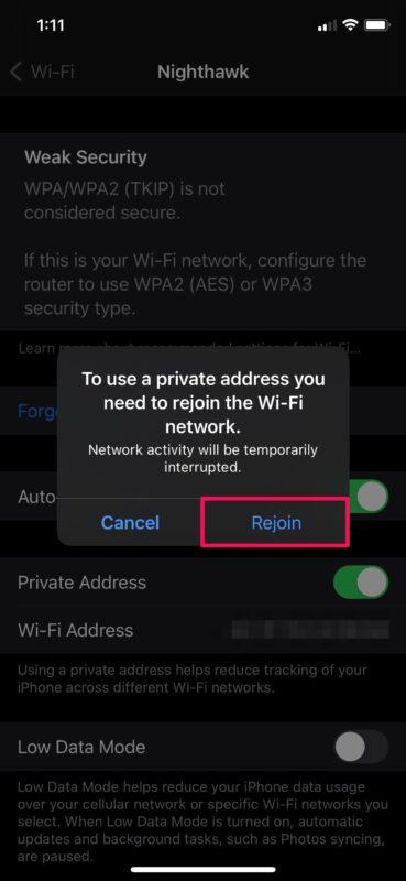 Как использовать частный адрес Wi-Fi на iPhone и iPad